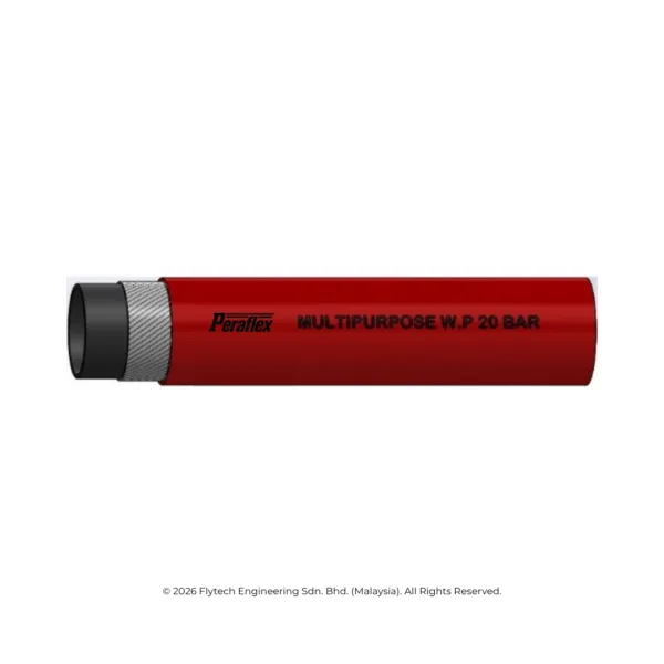 PERAFLEX Multipurpose Hose 20 Bar — coloured NBR rubber hose suitable for air, water and non-aggressive chemical transfer