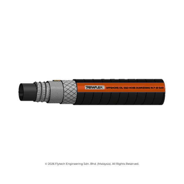 Bunkering hose 15 bar EN 1765 Type S15 marine fuel transfer Flytech Engineering Klang Malaysia